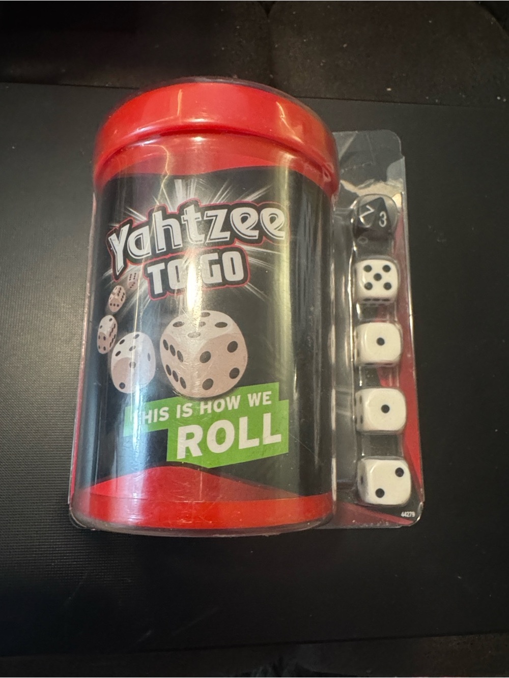 Hasbro Yahtzee To Go Tin - Red and Black